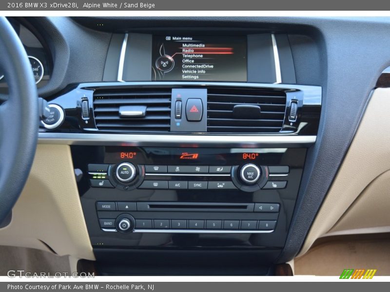 Alpine White / Sand Beige 2016 BMW X3 xDrive28i