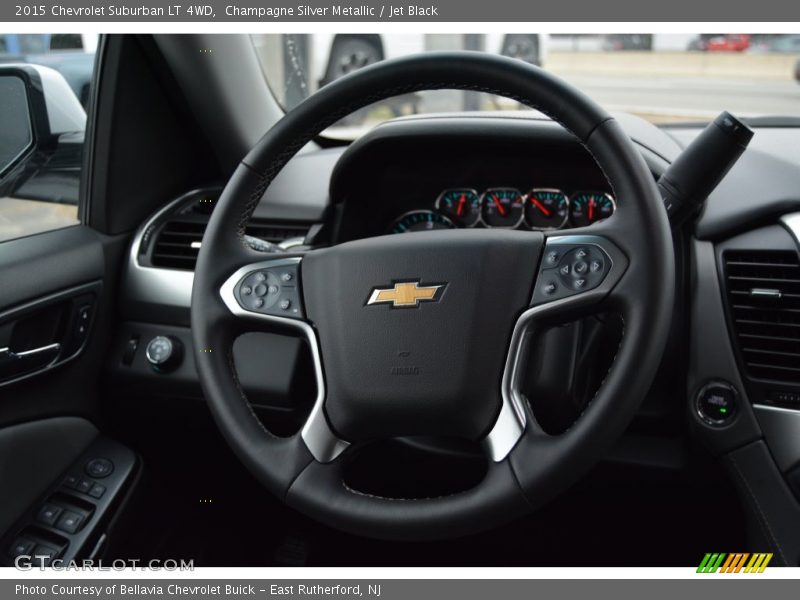 Champagne Silver Metallic / Jet Black 2015 Chevrolet Suburban LT 4WD