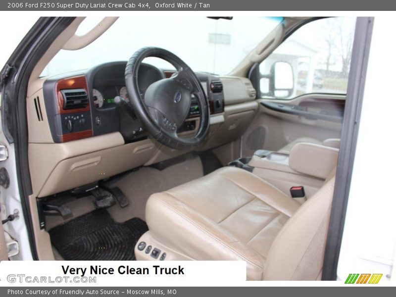 Oxford White / Tan 2006 Ford F250 Super Duty Lariat Crew Cab 4x4