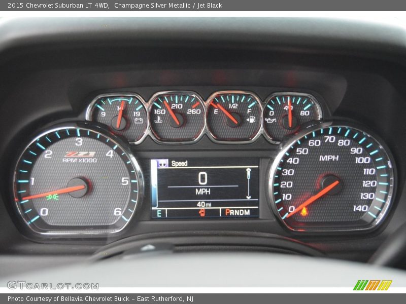 Champagne Silver Metallic / Jet Black 2015 Chevrolet Suburban LT 4WD