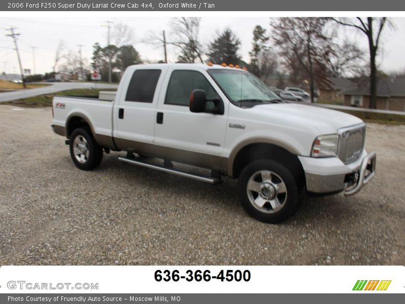 Oxford White / Tan 2006 Ford F250 Super Duty Lariat Crew Cab 4x4