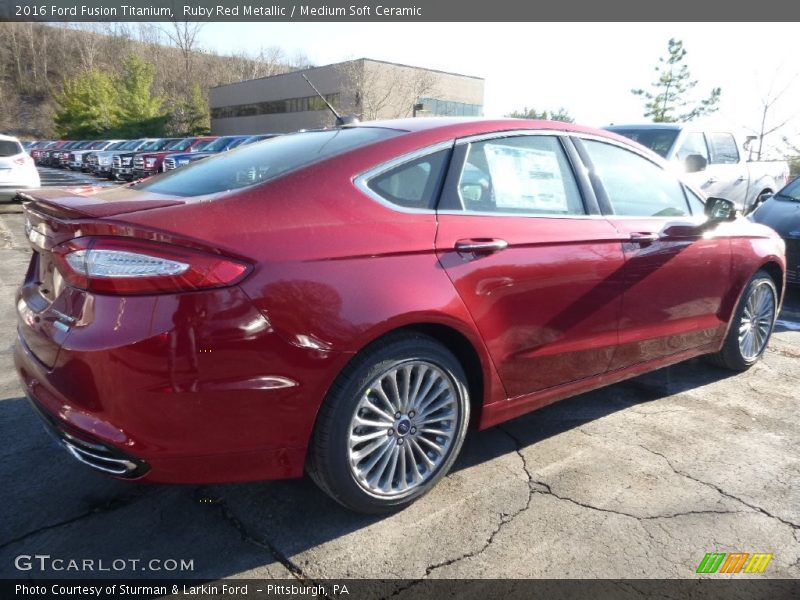 Ruby Red Metallic / Medium Soft Ceramic 2016 Ford Fusion Titanium