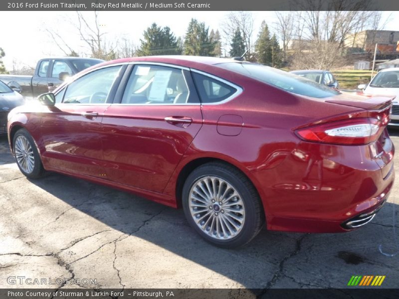 Ruby Red Metallic / Medium Soft Ceramic 2016 Ford Fusion Titanium