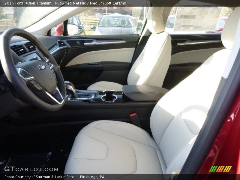 Ruby Red Metallic / Medium Soft Ceramic 2016 Ford Fusion Titanium