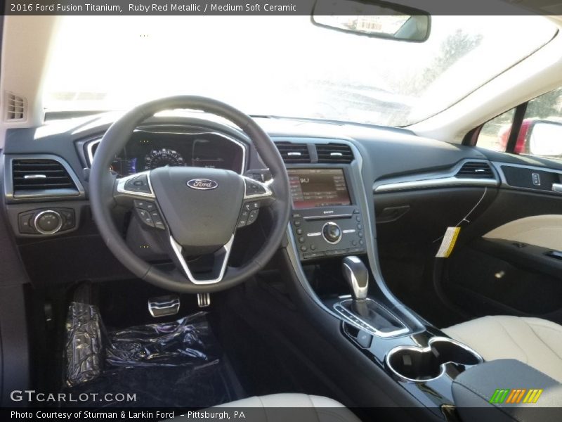 Ruby Red Metallic / Medium Soft Ceramic 2016 Ford Fusion Titanium