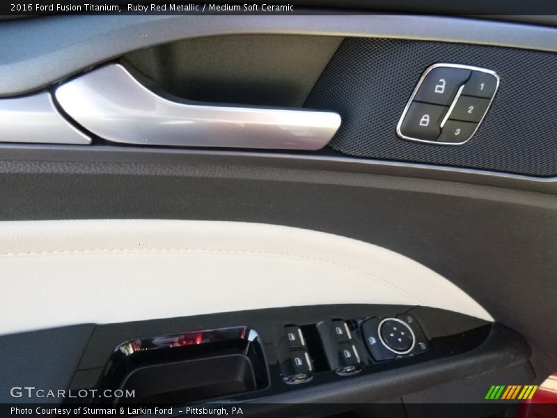 Ruby Red Metallic / Medium Soft Ceramic 2016 Ford Fusion Titanium