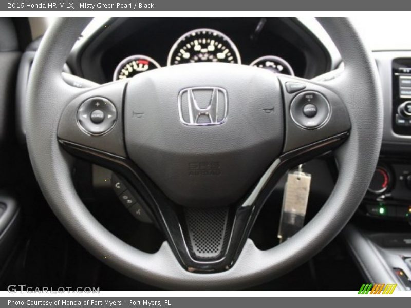 Misty Green Pearl / Black 2016 Honda HR-V LX