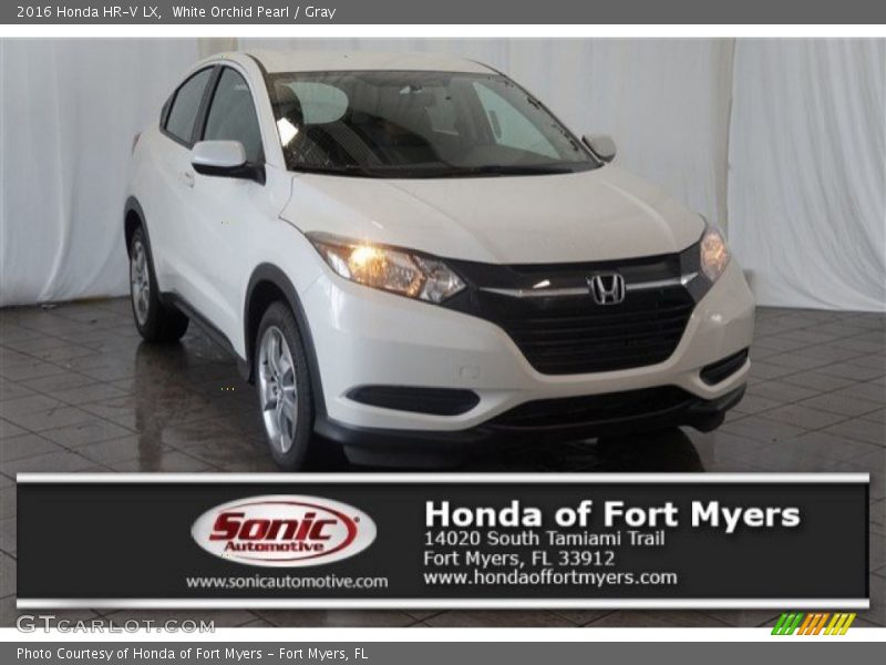 White Orchid Pearl / Gray 2016 Honda HR-V LX