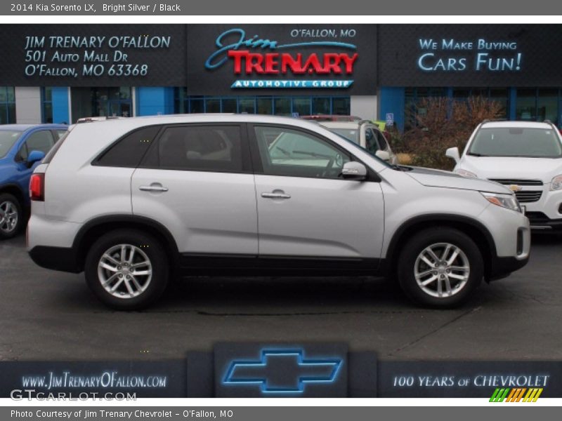 Bright Silver / Black 2014 Kia Sorento LX
