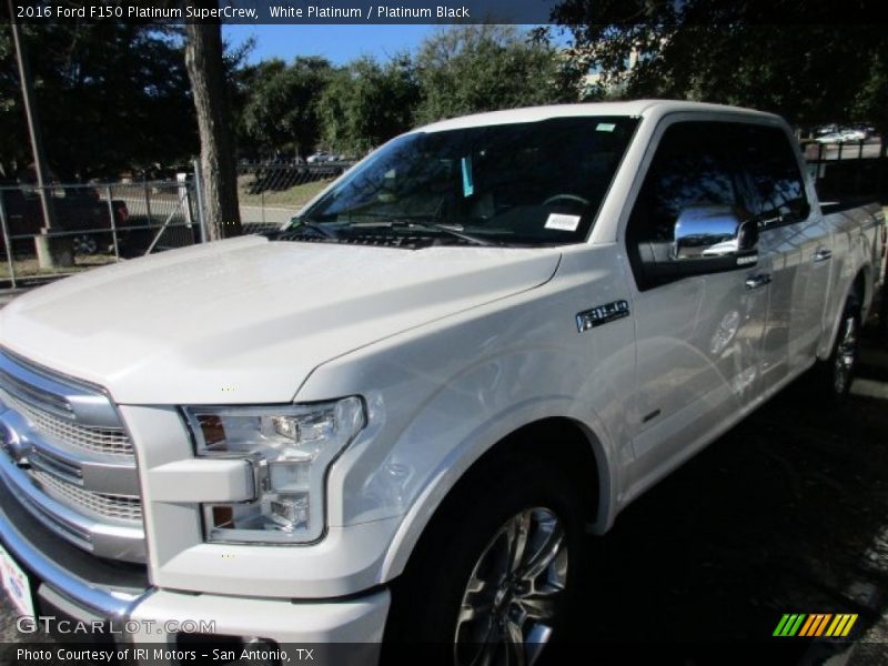 White Platinum / Platinum Black 2016 Ford F150 Platinum SuperCrew