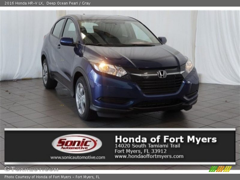 Deep Ocean Pearl / Gray 2016 Honda HR-V LX