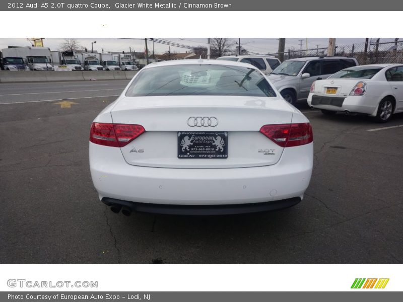 Glacier White Metallic / Cinnamon Brown 2012 Audi A5 2.0T quattro Coupe