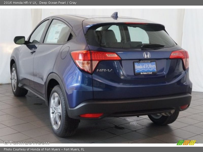 Deep Ocean Pearl / Gray 2016 Honda HR-V LX