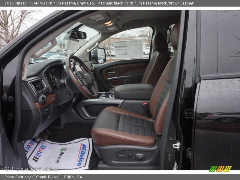 2016 TITAN XD Platinum Reserve Crew Cab Platinum Reserve Black/Brown Leather Interior