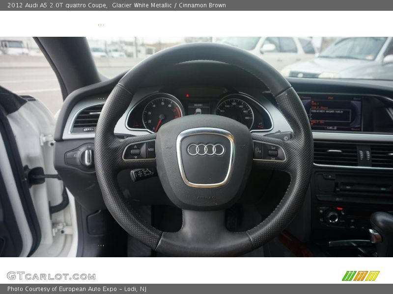 Glacier White Metallic / Cinnamon Brown 2012 Audi A5 2.0T quattro Coupe