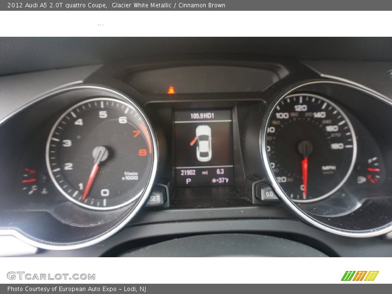 Glacier White Metallic / Cinnamon Brown 2012 Audi A5 2.0T quattro Coupe