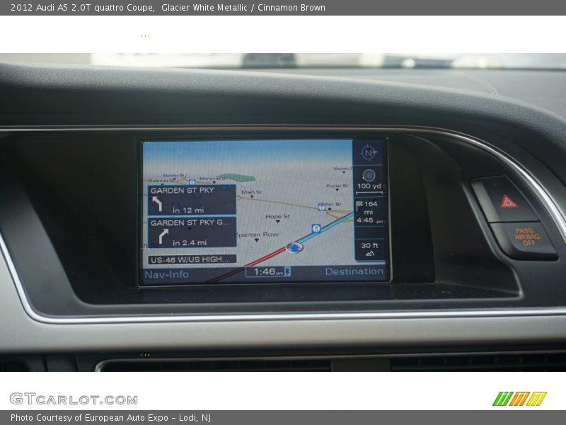 Glacier White Metallic / Cinnamon Brown 2012 Audi A5 2.0T quattro Coupe