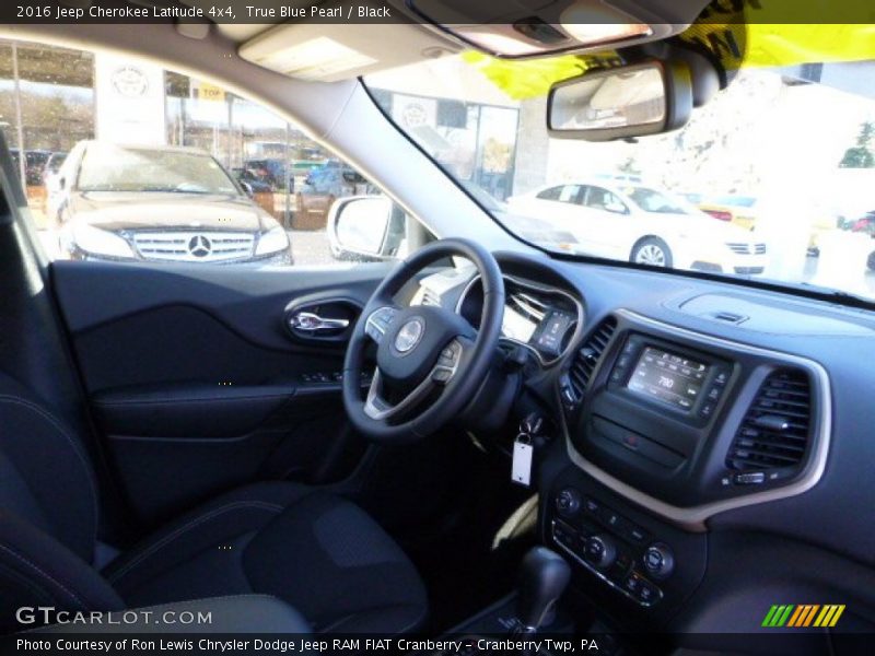 True Blue Pearl / Black 2016 Jeep Cherokee Latitude 4x4