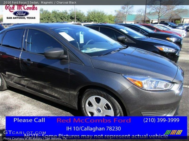 Magnetic / Charcoal Black 2016 Ford Focus S Sedan