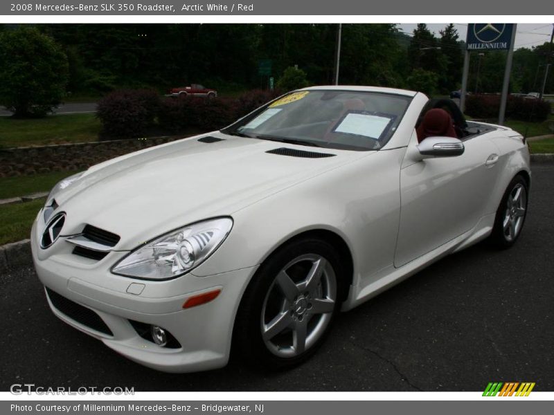 Arctic White / Red 2008 Mercedes-Benz SLK 350 Roadster