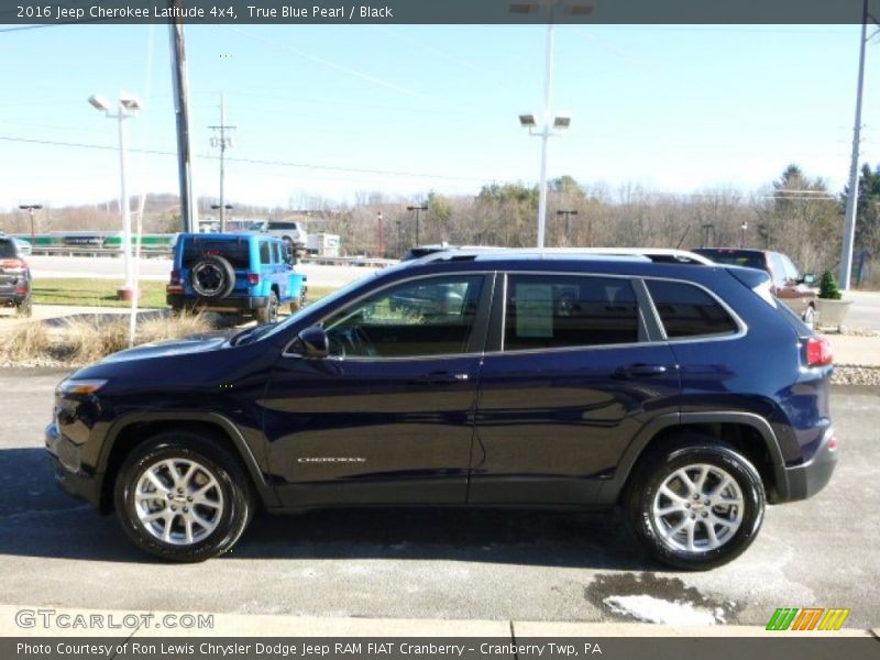 True Blue Pearl / Black 2016 Jeep Cherokee Latitude 4x4