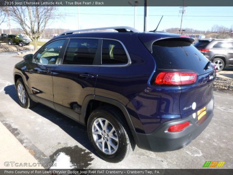 True Blue Pearl / Black 2016 Jeep Cherokee Latitude 4x4