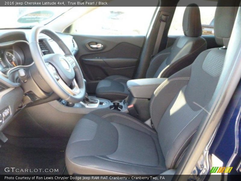 True Blue Pearl / Black 2016 Jeep Cherokee Latitude 4x4