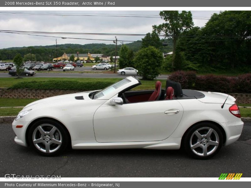 Arctic White / Red 2008 Mercedes-Benz SLK 350 Roadster