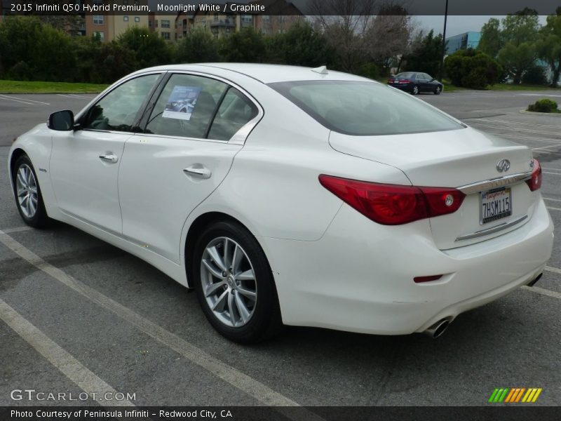 Moonlight White / Graphite 2015 Infiniti Q50 Hybrid Premium