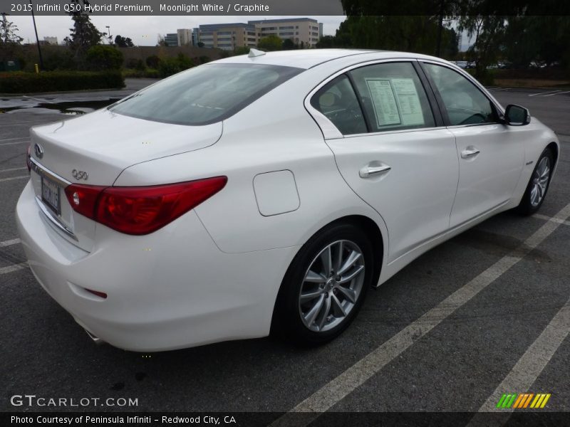 Moonlight White / Graphite 2015 Infiniti Q50 Hybrid Premium
