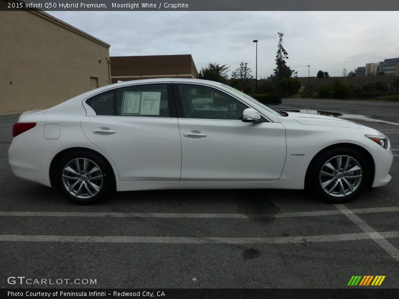 Moonlight White / Graphite 2015 Infiniti Q50 Hybrid Premium