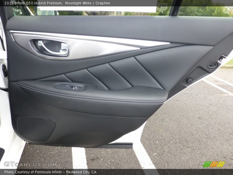 Moonlight White / Graphite 2015 Infiniti Q50 Hybrid Premium