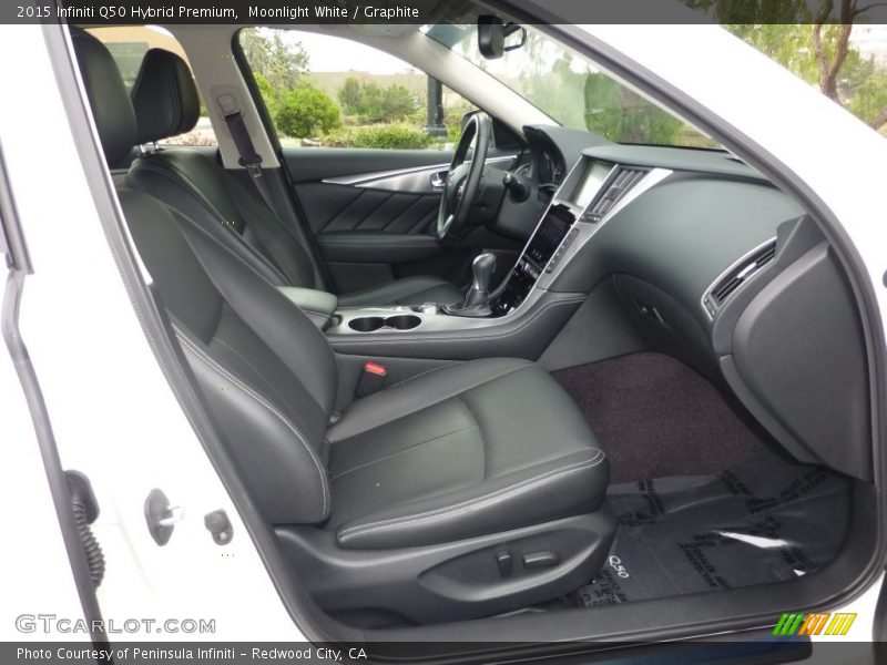 Moonlight White / Graphite 2015 Infiniti Q50 Hybrid Premium