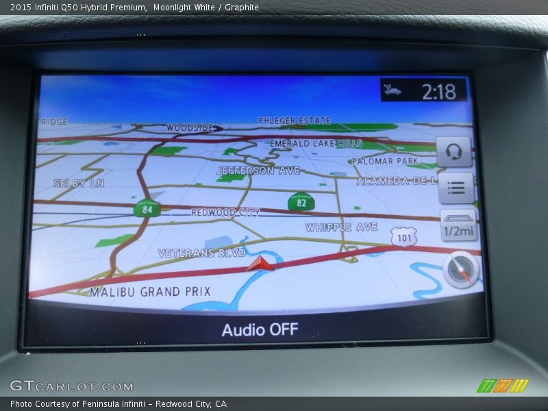 Moonlight White / Graphite 2015 Infiniti Q50 Hybrid Premium