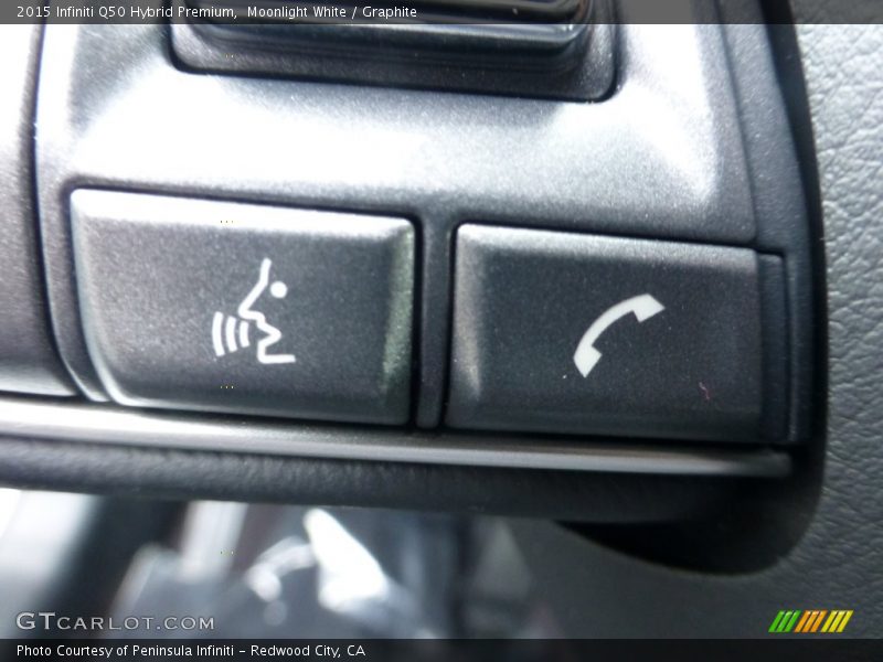 Moonlight White / Graphite 2015 Infiniti Q50 Hybrid Premium
