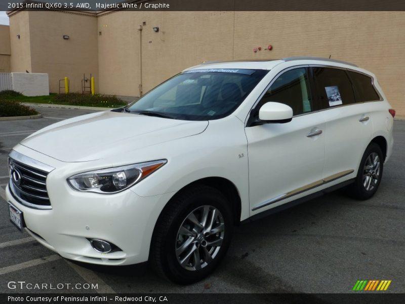 Majestic White / Graphite 2015 Infiniti QX60 3.5 AWD