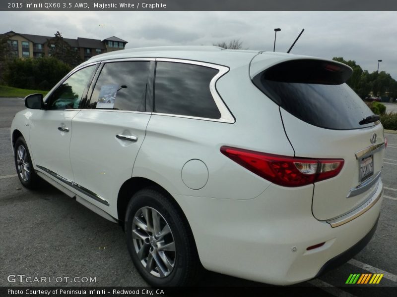 Majestic White / Graphite 2015 Infiniti QX60 3.5 AWD