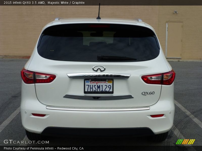 Majestic White / Graphite 2015 Infiniti QX60 3.5 AWD
