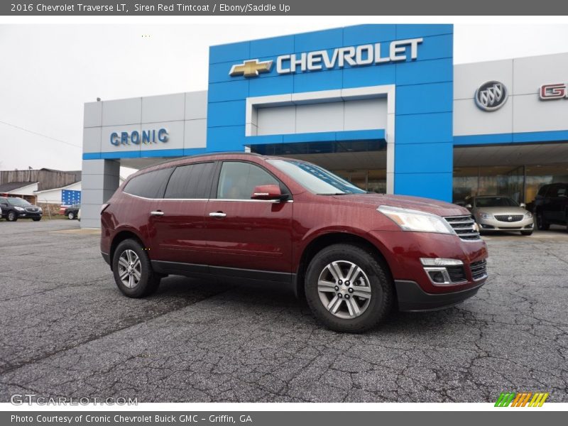 Siren Red Tintcoat / Ebony/Saddle Up 2016 Chevrolet Traverse LT