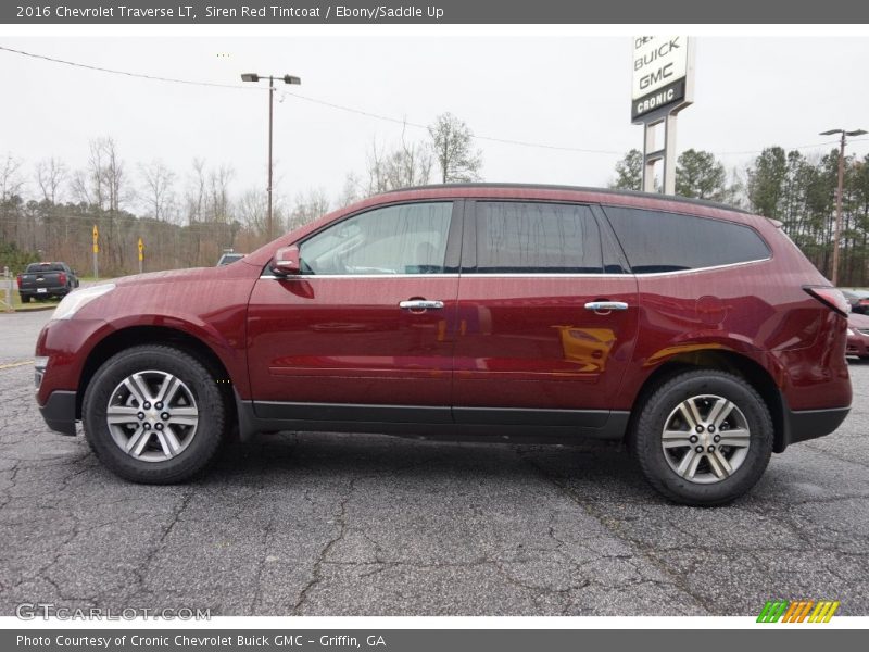 Siren Red Tintcoat / Ebony/Saddle Up 2016 Chevrolet Traverse LT