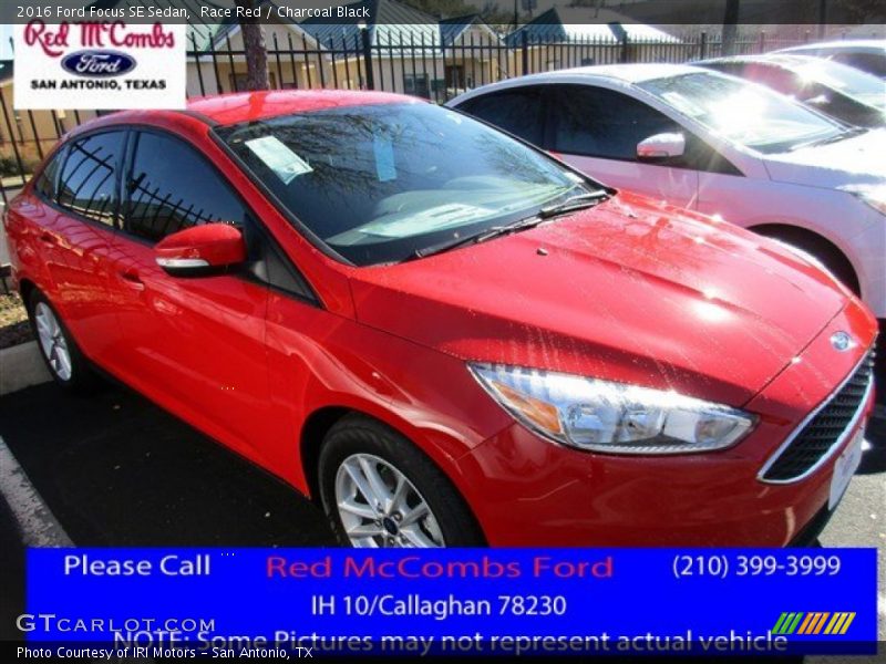 Race Red / Charcoal Black 2016 Ford Focus SE Sedan