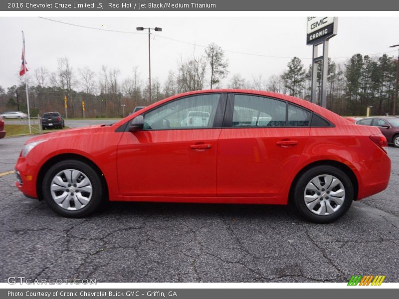Red Hot / Jet Black/Medium Titanium 2016 Chevrolet Cruze Limited LS