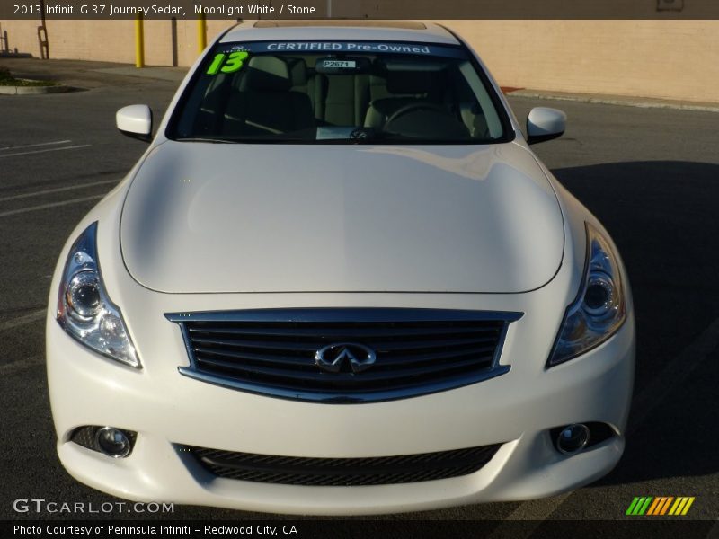 Moonlight White / Stone 2013 Infiniti G 37 Journey Sedan
