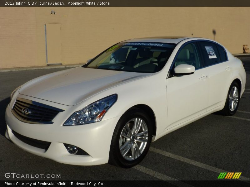 Moonlight White / Stone 2013 Infiniti G 37 Journey Sedan