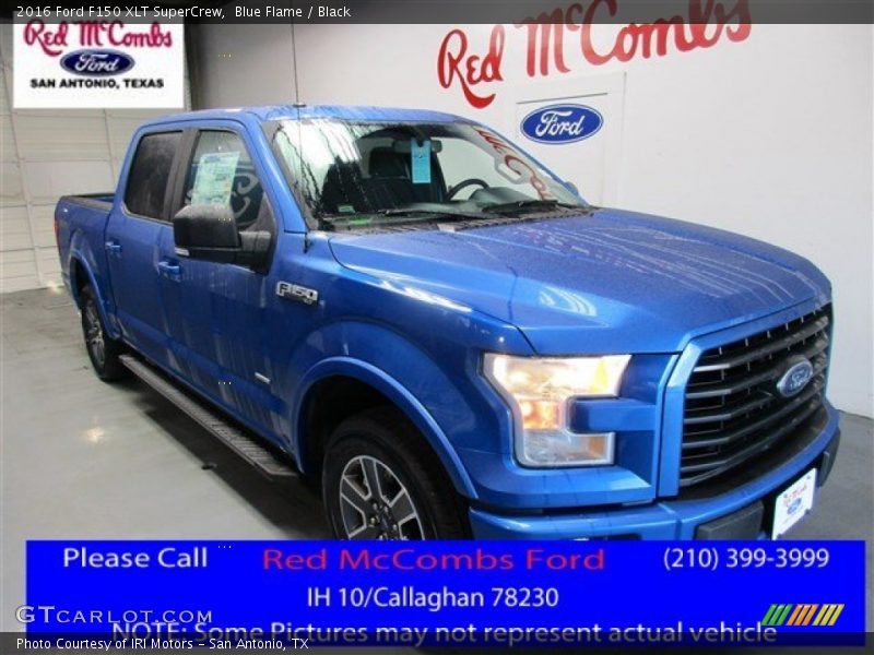 Blue Flame / Black 2016 Ford F150 XLT SuperCrew