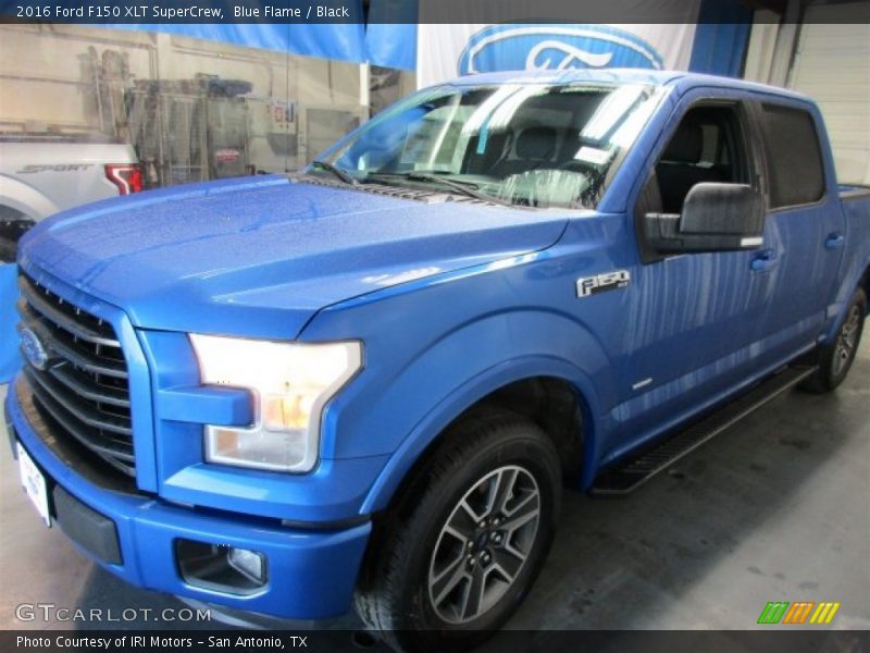 Blue Flame / Black 2016 Ford F150 XLT SuperCrew