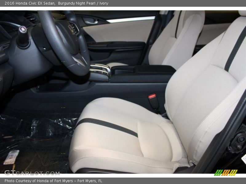 Burgundy Night Pearl / Ivory 2016 Honda Civic EX Sedan