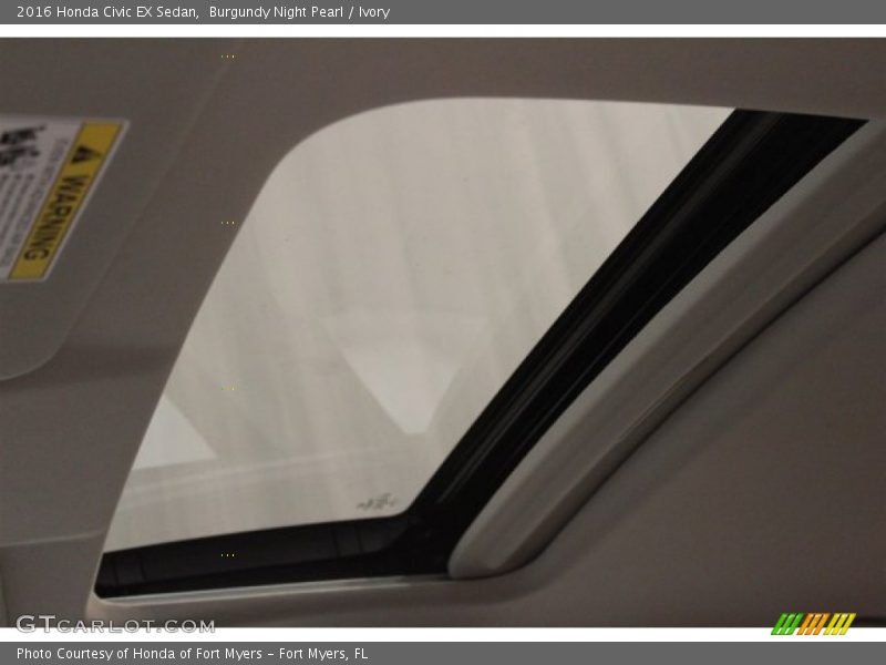 Burgundy Night Pearl / Ivory 2016 Honda Civic EX Sedan