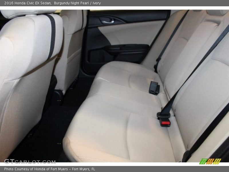 Burgundy Night Pearl / Ivory 2016 Honda Civic EX Sedan