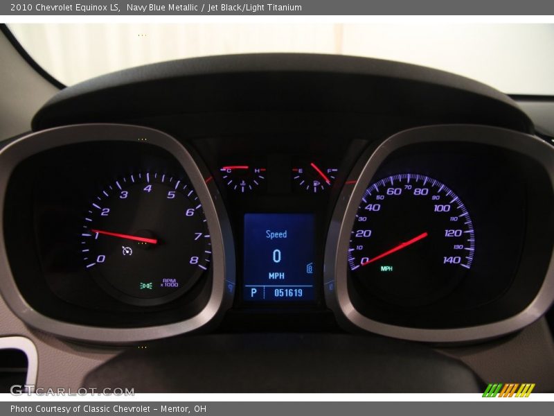 Navy Blue Metallic / Jet Black/Light Titanium 2010 Chevrolet Equinox LS
